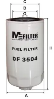 Фільтр паливний MFILTER DF3504