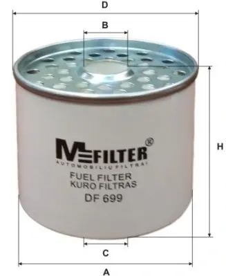 Дизельный топливный фильтр MFILTER DF699