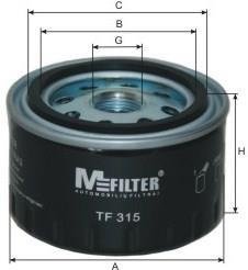 Масляний фільтр mfilter TF315