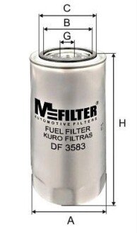 Фільтр паливний mfilter DF3583 на Опель Инсигния