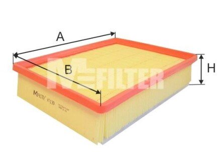 Фільтр повітряний mfilter K7139 на Опель Виваро