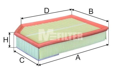 Фільтр повітряний Volvo XC90 02-14 mfilter K 738