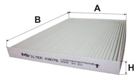 Фільтр салону mfilter K9076 на Ниссан Х (икс) трейл т31