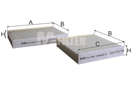 Фільтр салону mfilter K90582 на Ситроен С3