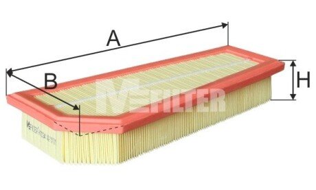 Фильтр воздушный C/E 180/200/250 CGI W204/212 09- mfilter K 7034 на Мерседес C-Class S204/C204