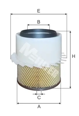 Фильтр воздушный Mitsubishi Pajero/Pajero Sport 2.5TD 87-/L200 2.5/2.8TD 92-07 MFILTER A 863