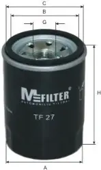 Масляный фильтр MFILTER TF27 Митсубиси Галант
