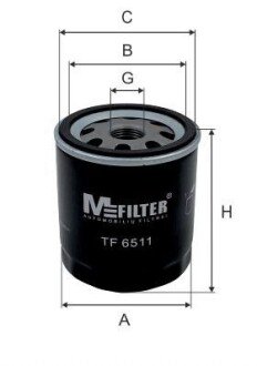 Масляний фільтр mfilter TF6511 на Лексус Rx330