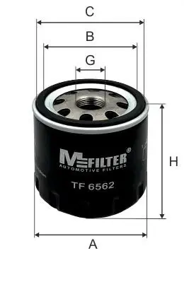 Масляний фільтр MFILTER TF6562 (фото 1)