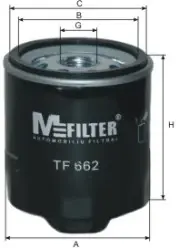 Масляный фильтр MFILTER TF662 Фольксваген Гольф 6