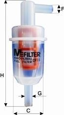 Паливний (топливный) фільтр mfilter DF11