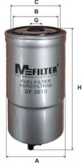 Паливний (топливный) фільтр mfilter DF 3510