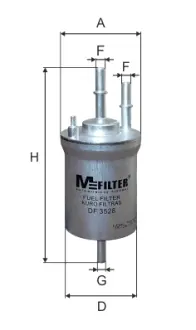 Топливный фильтр MFILTER DF3528 Фольксваген Туран