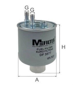 Топливный фильтр mfilter DF 3577 на Рено Кенго 2