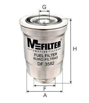 Паливний (топливный) фільтр mfilter DF3582 на Ниссан Sunny n13