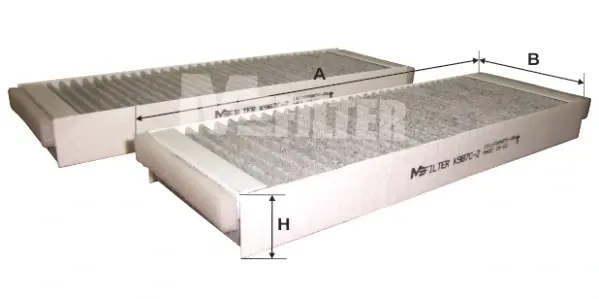 Вугільний фільтр салону MFILTER K987C-2 (фото 1)