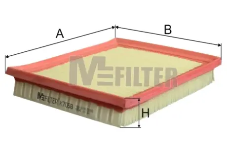 Воздушный фильтр MFILTER K7058 Тойота Аурис