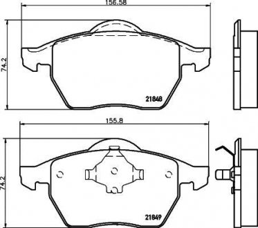 Передние тормозные колодки mintex MDB1741