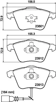 Передні тормозні (гальмівні) колодки Mintex MDB2677 (фото 1)
