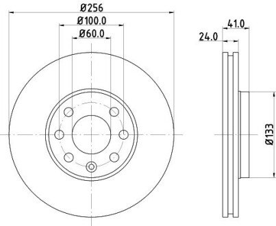 Вентилируемый тормозной диск mintex MDC1049C