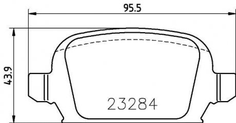 Задні тормозні (гальмівні) колодки mintex MDB2168