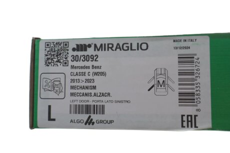 Склопідіймач miraglio 303092