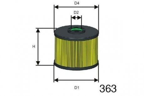 Дизельний паливний фільтр misfat F128