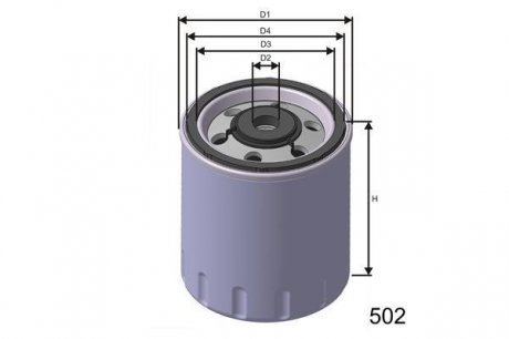Дизельный топливный фильтр misfat M344
