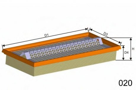 Фільтр повіт. DB 300D серія W124, 300GD 6 цил., 350GDT misfat P929