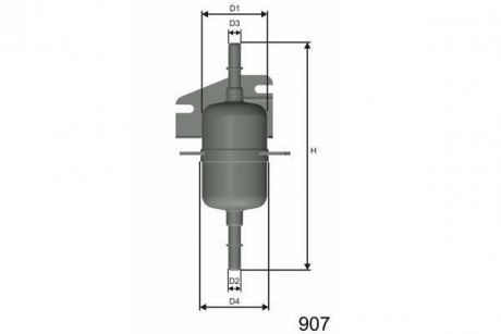 Паливний (топливный) фільтр misfat E105
