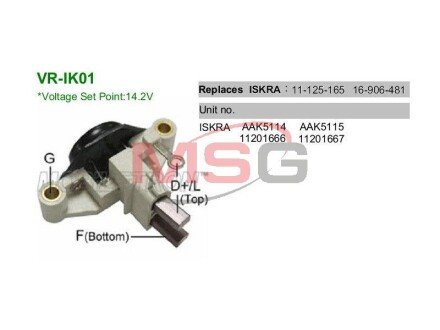 Реле-регулятор напруги генератора mobiletron VRIK01