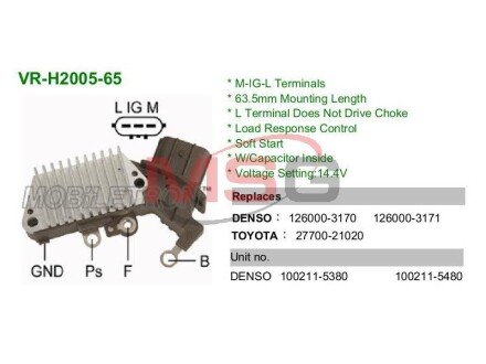 Регулятор напруги генератора mobiletron VRH200565