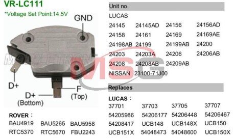 Регулятор напруги генератора mobiletron VR-LC111 на Rover Mini