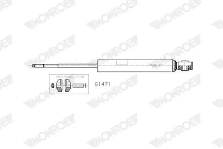 Задній амортизатор (стойка) Monroe G1471