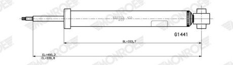Амортизатор газомасляний monroe G1441 на Опель Мокка