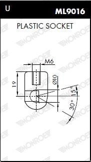 BMW амортизатор газовий багажн. 5 E61 monroe ML6374