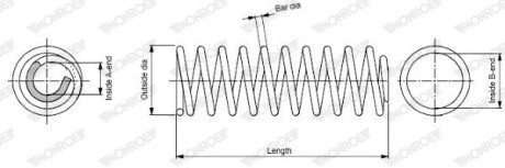 Пружина задняя monroe SP3893