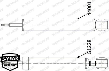 Задний амортизатор (стойка) monroe G1228