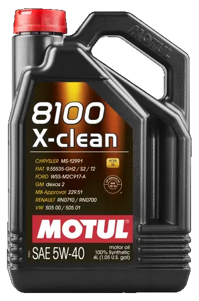 Олива моторна 8100 X-Clean 5W40 motul 104720