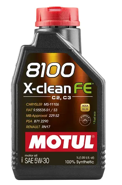MOTUL 1л 8100 X-CLEAN FE 5W-30 Олива синтетична C2, C3, SP, MB 229.52, PSA B71 2290, RN17, 9.55535-S1, 9.55535-S3 motul 112771