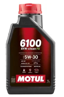 MOTUL 1л 6100 SYN-CLEAN FE 5W-30 Олива TECHNOSYNTHESE C2, C3, SP motul 112920