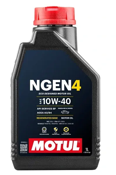 MOTUL 1л NGEN 4 10W-40 Олива синтетична A3/B4, SP, VW 501 01 505 00, RN0710, RN0700 motul 113058