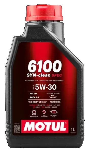 Олива моторна 6100 Syn-clean Spec 5W-30 1л Motul 113153 (фото 1)