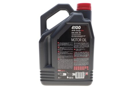 112892 Олива двигуна 5L 4100 Synergie Spec SAE 10W40 (ACEA A3/B4, API SP MB 229.3 PSA B71 2300 RN 0700/RN 0710 VW 501 01/505 00) motul 387706
