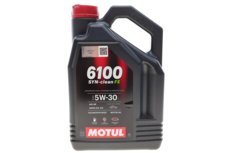 Олива моторна 6100 Syn-clean FE 5W30 4L motul 841750