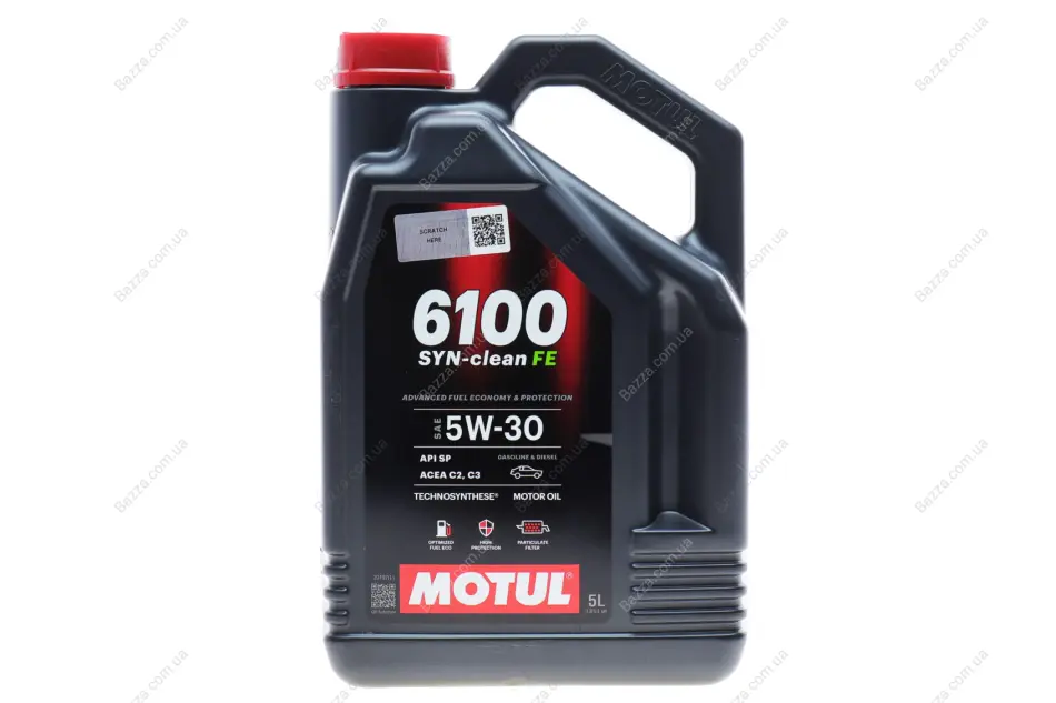 Олива моторна Technosynthese д/авто 6100 Syn-clean FE SAE 5W30 (5L) motul 841751
