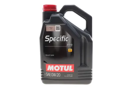 Олива моторна 100% синтетична д/авто /Specific 2010 SAE 0W20 (5L)/112791 motul 867651