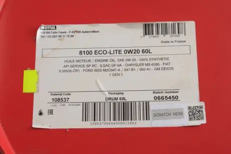 Масло 0W20 motul 841161