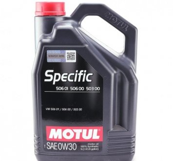 Масло моторное Specific 506 01 506 00 503 00 0W-30 (5 л) motul 824206