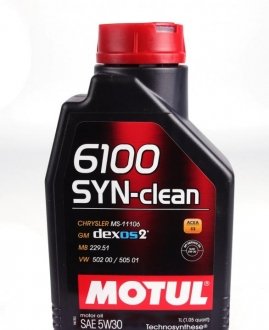 Масло моторное 6100 Syn-Clean 5W-30 (1 л) motul 814211